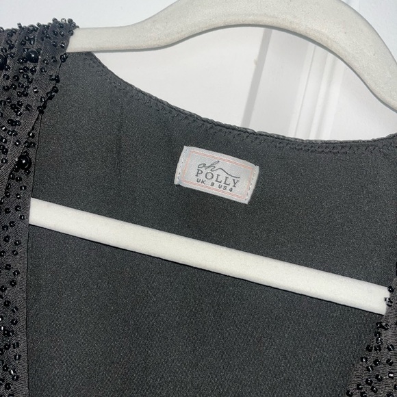 Oh Polly Black Embellished Dress - Picture 6 of 9